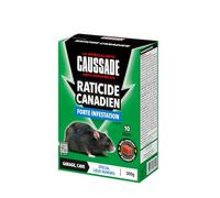 CAUSSADE Raticide Canadien - Anti Rats - Efficacité Radicale - Lieux très humides - 60 Appâts Blocs Fluorescents - Prêt à l'emploi - Une Ingestion Suffit - Fabriqué en France - 1200g CARBLBF300X4