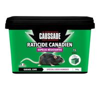 CAUSSADE Raticide Canadien Anti-Rats & Souris - 15 Blocs - 300g | Efficacité Radicale - Lieux Très Humides - Prêt à l'Emploi - Une Ingestion Suffit - France - CARBL300N