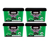 CAUSSADE Raticide Canadien Anti-Rats & Souris - 60 Appâts Blocs - 1200g - Efficacité Radicale - Lieux Très Humides - CARBL300NX4