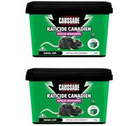 CAUSSADE Raticide Canadien - Anti Rats & Souris - Efficacité Radicale - Lieux très humides - 30 Appâts Blocs - 600g - Prêt à l'emploi - Une Ingestion Suffit - Fabriqué en France CARBL300NX2