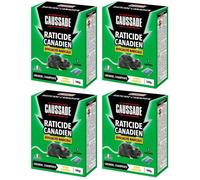 CAUSSADE Raticide Canadien - Spécial Rats Résistants - 28 Sachets Céréales - 560g - Efficacité Radicale - Lieux Secs - CARCDF140X4