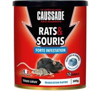 Caussade - Rats & Souris 300 grs , 12x25grs - flocoumafen, efficacité radicale-