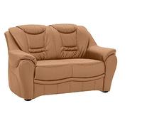 CAVADORE Bansa Canapé 2 Places en Cuir véritable Marron Clair 148 x 94 x 95 cm