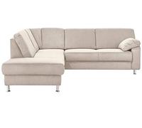 CAVADORE Belfast Canapé d'angle avec ottomane Gauche/Coin rembourré à Ressorts Beige Clair 243 x 88 x 218 cm