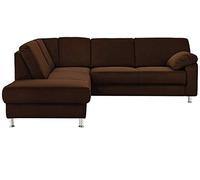 CAVADORE Belfast Canapé d'angle avec ottomane Gauche/Coin rembourré avec Noyau à Ressort Marron 243 x 88 x 218 cm