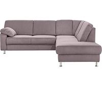 CAVADORE Belfast Canapé d'angle Droit en Microfibre avec Noyau à Ressort et Coffre de lit 243 x 88 x 218 Anthracite