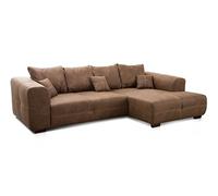 CAVADORE Big Canapé Mavericco Grand canapé au Design Moderne Aspect Cuir avec Coussins de Dossier et Coussins décoratifs Anthracite 287 x 69 x 108 cm