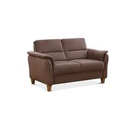 CAVADORE Canapé 2 Places Palera avec Ressorts et 1 Appui-tête 149 x 89 x 89 cm en Microfibre Marron Clair