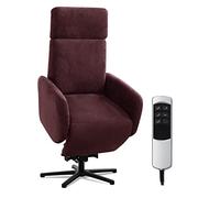 CAVADORE Cobra Fauteuil TV avec 2 Moteurs + Aide au Levage/Fauteuil TV avec Fonction allongée, Fonction Relaxation + télécommande, Pied en étoile, Charge maximale 130 kg/71 x 110 x 82 cm/Aspect Cuir,