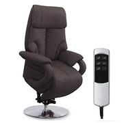 CAVADORE Fauteuil en Cuir Istanbul/Fauteuil TV avec Aide au relevage, Fonction Relaxation réglable électriquement / 2 Moteurs E / 80 x 115 x 79 cm/Cuir véritable : Marron