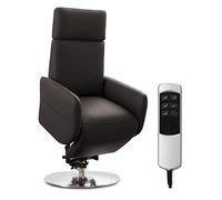 CAVADORE Fauteuil TV Cobra avec 2 Moteurs E et releveur/Fauteuil TV électrique avec télécommande/Fonction Relax/Fonction allongée/Jusqu'à 130 kg/L : 71 x 112 x 82 / L : 71 x 112 x 82 / Cuir