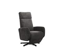 CAVADORE Fauteuil TV Cobra avec Fonction de Couchage, Fonction Relaxation, réglable manuellement en continu, Pied en étoile, Charge jusqu'à 130 kg, 71 x 110 x 82 cm, Aspect Cuir, Gris foncé