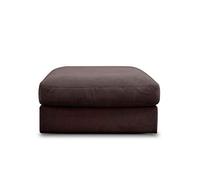 CAVADORE Fiona Canapé Module de canapé sans Dossier et Tabouret XXL Marron foncé 94 x 48 x 112 cm