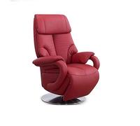Cavadore Istanbul Fauteuil Relax Manuel, 80 x 115 x 79 cm, Cuir Véritable, Rouge