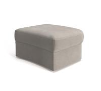 CAVADORE Jawa Tabouret rembourré près du Sol en Forme de Rein Idéal comme Repose-Pieds ou siège Compatible avec l'ensemble Jawa 84 x 43 x 70 cm Microfibre Beige Perle