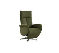 CAVADORE Juba Fauteuil TV Facile d'entretien avec Fonction relaxante réglable manuellement 75 x 112 x 82 cm Housse Soft Clean Vert