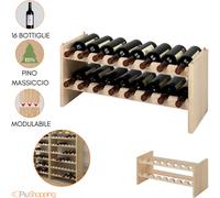 Cave À Vin Portant 16 Bouteilles Kit Modulaire En Bois
