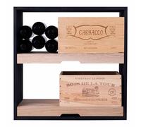 Caverack PERNO - Deux étagères coulissantes - Chêne & noir