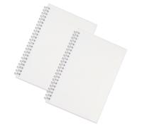 CAXUSD 2 Pièces Cahier à Spirale Pp Minimaliste Transparent | Pages à Plat, Papier Épais, Style Sobre, Écriture Fluide, pour Journal et Fêtes D’anniversaire