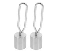 CAXUSD 2 Pièces Poids de Broche en Acier Inoxydable, Accessoire de Poids pour Rôtisserie, Argenté, pour Tige de Broche et Viande Inégale, Cuisson Uniforme, Stabilité Renforcée, Réglage