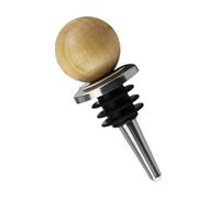 CAXUSD 3 Pièces Bouchons de Vin en Acier Inoxydable et Silicone Tête en Bois, Stoppeurs Originaux pour Bouteilles de Vin Rouge et Condiments, Usage Domestique et Fêtes