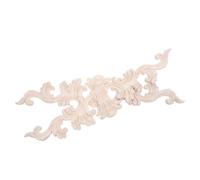 CAXUSD Appliques décoratives en bois pour meubles, 2 pièces, style français vintage, structure horizontale, finition texturée naturelle, pour cabinet et wardrobe, DIY furniture