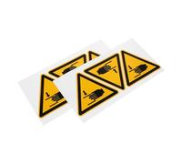 CAXUSD Autocollant Alarme Voiture Gommettes Autocollantes de Sécurité, Stickers Industriel en Éthylène Auto-adhésif, 6pcs pour Panneau D'avertissement Risque de Pincement Machine