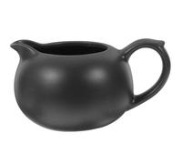 CAXUSD Bouilloire à Lait en Céramique Noire Bec Unique, Pichet à Lait Élégant pour Restaurant et Café, Matériau Céramique Solide et Design Fonctionnel