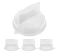 CAXUSD Bouton rotatif de minuterie pour four à micro-ondes, 4 pièces, remplacement universel en plastique blanc, contrôle précis de la cuisson, pour cuisine et bureau