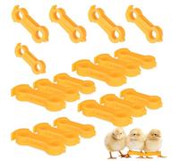 CAXUSD Correcteur Jambe Poussin 12 Pièces, Attelle Évasée Support Stable et Bandes pour Cuisses de Poulet, Adapté pour Éleveurs d'oiseaux