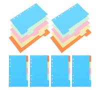 CAXUSD Étiquettes D'index A6 6 Sets Papier Recharge Perforée 30 Feuilles pour Organiseur Personnel Utilisation Scolaire Couleur Aléatoire