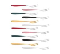 CAXUSD Fourchettes à amuse-bouche en acier inoxydable 12pcs, design classique et délicat pour hôtel, banquet et dessert