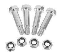 CAXUSD Kit de 4 vis de roue pneumatique en fer 12mm pour compresseur d'air silencieux argenté, mobilité améliorée, pour kit d'accessoires pour compresseur d'air