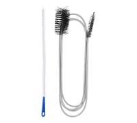 CAXUSD Kit de Nettoyage pour Salle de Bain 2pcs Brosses de Drainage Longues en Nylon et Acier Inoxydable pour Évier la Cuisine, Outil pour Retirer Cheveux et Nettoyer Canalisations