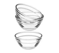 CAXUSD Petit Bol à Pudding en Verre 3 Pièces, Rond, Léger, Alimentaire