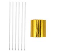 CAXUSD Ruban Chauffant Adhésif en Aluminium Or 5 m x 5 cm Pour Isolation Thermique de Moteurs de Voiture et Tuyaux d'Échappement