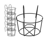 CAXUSD Support Pour Jardinière De Fenêtre 6 Pièces Supports Muraux Pour Plantes Fer Noir Pour Flowerpot Et Window Boxes Planters Pour Balustrade De Balcon