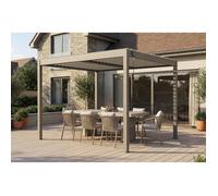 Cazeboo pergola bioclimatique autoportée 3x2,5m piana aluminium taupe
