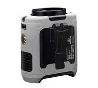 CAZOKASI Ventilateur portable 10 000 mAh - Puissant refroidissement 40 heures - Prévention des coups de chaleur (gris et orange)