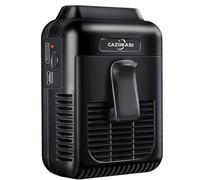 CAZOKASI Ventilateur portable à clip de taille - Ventilateur portable de refroidissement et de prévention des coups de chaleur (orange industriel noir) (noir/8000 mAh)