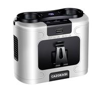 CAZOKASI Ventilateur portable avec clip de taille 10 000 mAh - Puissant refroidissement jusqu'à 36 h et prévention des coups de chaleur (20 000 mAh/blanc)