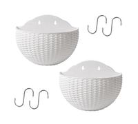 CAZSTYK Jardinière suspendue en osier pour balcon, vigne, décoration d'intérieur, panier mural multi-usage