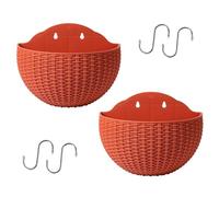 CAZSTYK Jardinière suspendue en osier pour balcon, vigne, décoration d'intérieur, panier mural multi-usage