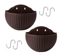 CAZSTYK Jardinière suspendue en osier pour balcon, vigne, décoration d'intérieur, panier mural multi-usage