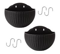 CAZSTYK Jardinière suspendue en osier pour balcon, vigne, décoration d'intérieur, panier mural multi-usage