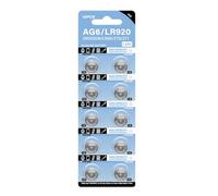 CAZSTYK Lot de 10 piles bouton AG6 1,55 V SR920SW SR69 SR921 LR920SW 280-31 V371 pour bouton de montre