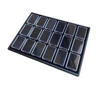 CAZSTYK Lot de 18 boîtes de rangement rectangulaires transparentes pour collection de bijoux en acrylique