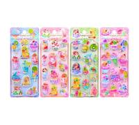 CAZSTYK Lot de 4 autocollants à paillettes pour enfants, adolescents, journal et scrapbooking, papeterie, décoration crème recyclable