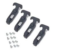 CAZSTYK Lot de 4 loquets flexibles en T avec matériel de montage pour armoire, tiroir, armoire étanche