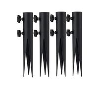 CAZSTYK Lot de 4 piquets en métal de longueur variable pour éclairage paysager et piquets d'éclairage de terrasse